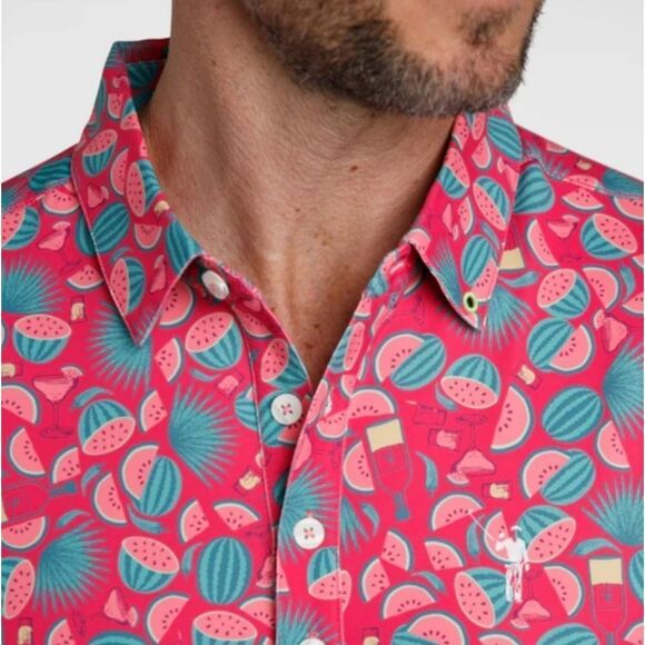William Murray SEED SPITTERS Golf POLO Pink Watermelon Print Size XL - Picture 5 of 10